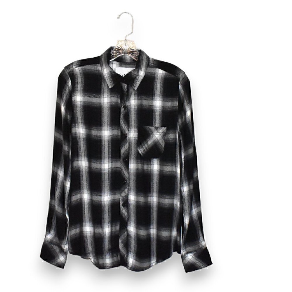 Lola River Long Sleeve Button Down Plaid Shirt Size XS